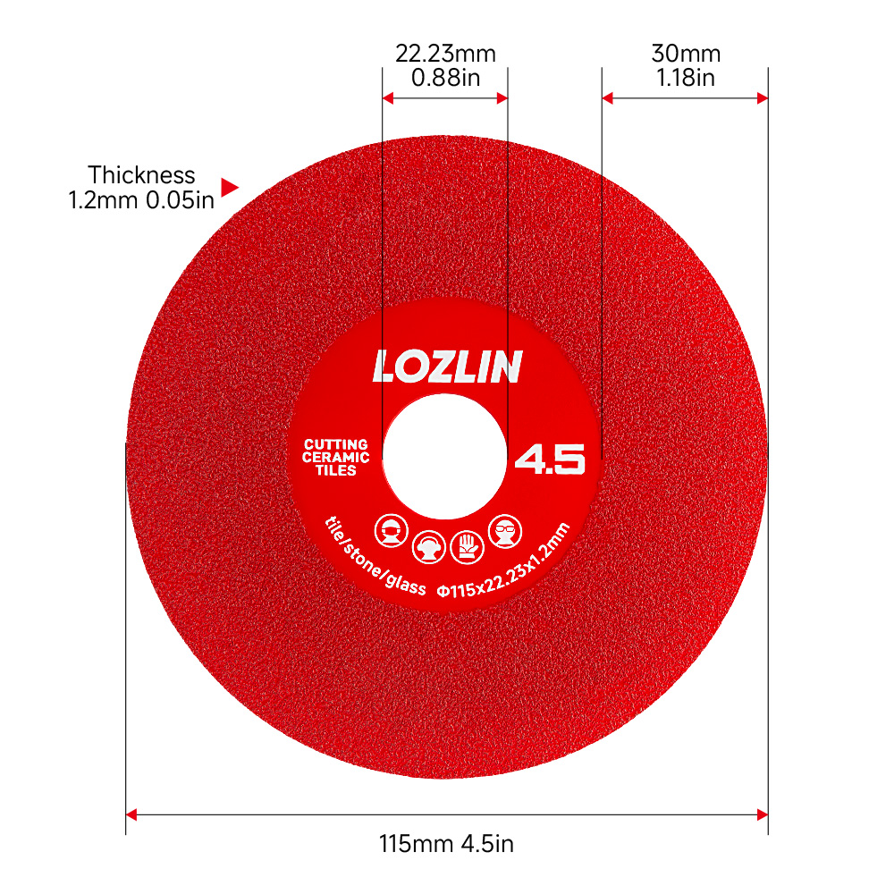 LOZLIN 3/6 قطع، شفرة جلخ ماسية - مراجعة Ceramic Tile Floor وسعره
