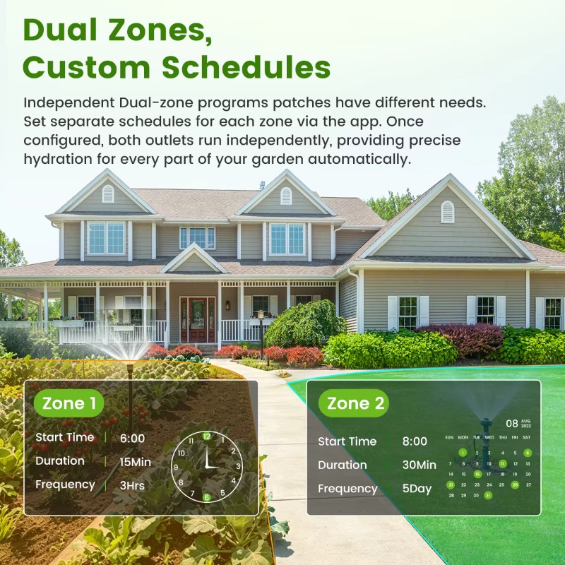 مؤقت خرطوم حديقة خارجي قابل لل - مراجعة Timer Dual Outlet وسعره